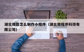 禹城湖北微信怎么制作小程序（湖北微程序科技有限公司）